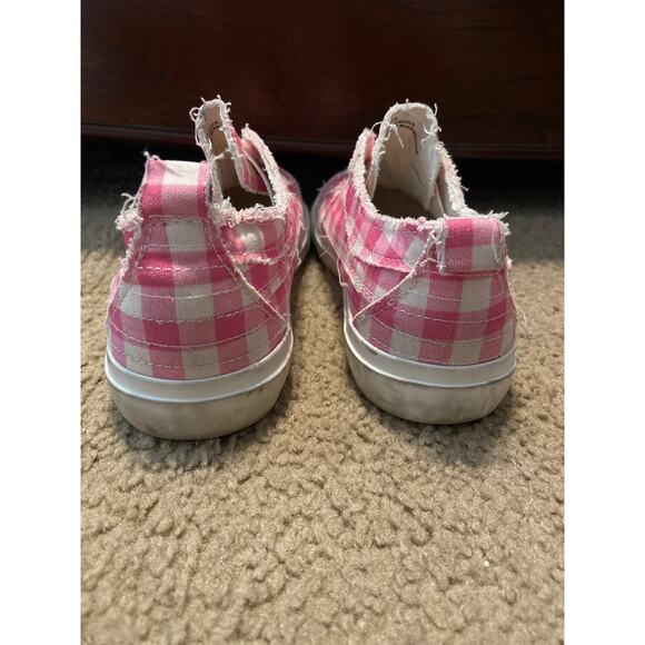 Women's Corkys pink plaid gingham slip on shoes size 6 - Picture 4 of 6